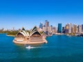 Closeup shot of Sydney Opera House in Sydney Harbour during a daytime Royalty Free Stock Photo