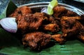 Closeup shot of tasty chicken Lollipops ,India. Royalty Free Stock Photo