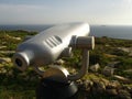 Closeup shot of a telescope in the Island of Filfla, Maltese Islands, Malta