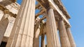 Closeup shot of the Temple of Hephaestus in Athens, Greece Royalty Free Stock Photo