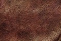 Closeup shot of the textures of a brown leather fabric Royalty Free Stock Photo