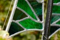 Closeup shot of a tiffany stained glass