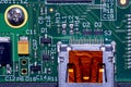 Closeup shot to a circuit board. Technology