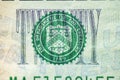 Closeup shot of a twenty-dollar bill Royalty Free Stock Photo