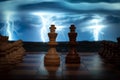 Closeup shot of two chess kings standing next to each other Royalty Free Stock Photo