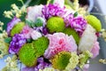 Closeup Shot Of A Various Colorful Flowers Bouquet