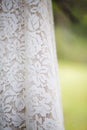 Closeup shot of the veil of the bride Royalty Free Stock Photo