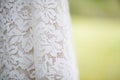 Closeup shot of the veil of the bride Royalty Free Stock Photo