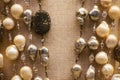 Closeup shot of vintage jewelry in the market Royalty Free Stock Photo