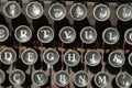 Closeup shot of a vintage typewriter keys Royalty Free Stock Photo