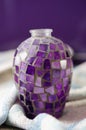 Closeup shot of a violet decorative vase