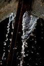 Closeup shot of the water splash with bubbles on blurred background Royalty Free Stock Photo