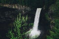 Closeup shot of a waterfall at Brandywine Falls Provincial Park in British Columbia, Canada Royalty Free Stock Photo