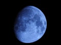Closeup shot of waxing gibbous phase of the Moon Royalty Free Stock Photo