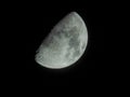 Closeup shot of waxing gibbous phase of the Moon Royalty Free Stock Photo