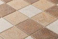 Closeup shot of white and brown tiles - good for a background Royalty Free Stock Photo