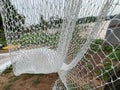 Closeup shot of white fishing nets Royalty Free Stock Photo