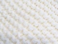 Closeup shot of a white fluffy woven carpet texture Royalty Free Stock Photo