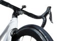 Roadbike with front flashlight under the handlebar Royalty Free Stock Photo