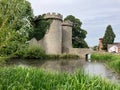 Closeup shot of Whittington Castle near Oswestry in England