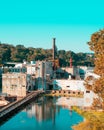 Closeup shot of Willamette River industrial landscape