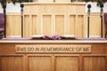 Closeup shot of the wooden altar stage of a beautiful traditional Christian Church