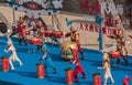 Closeup of show in lock of South Gate of city Wall, Xian, China Royalty Free Stock Photo