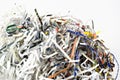 Closeup of shredding paper Royalty Free Stock Photo