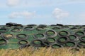 Closeup of a silage storage w Royalty Free Stock Photo