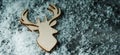 Silhouette of a reindeer head, web banner