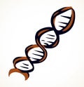 DNA icon sign. Vector drawing