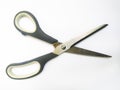 Closeup of simple, everyday scissors on a white background. A clean, minimalist image suggesting concepts of cutting, precision,