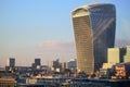 Closeup of the Sky Garden building in London, United Kingdom Royalty Free Stock Photo