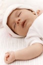 Closeup sleeping infant Royalty Free Stock Photo