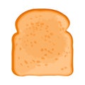 Closeup of slice of bread isolated illustration on white Royalty Free Stock Photo