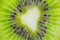 Closeup a slice of fresh kiwi fruit Royalty Free Stock Photo