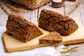 Closeup on sliced flourless diet grain bread Royalty Free Stock Photo