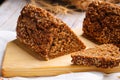 Closeup on sliced flourless diet grain bread Royalty Free Stock Photo