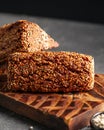 Closeup on sliced flourless diet grain bread Royalty Free Stock Photo