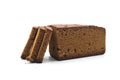 Sliced gingerbread cake on white background Royalty Free Stock Photo