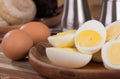 Sliced Hard Boiled Egg Closeup