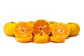 Closeup of sliced oranges Royalty Free Stock Photo