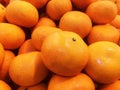 Closeup of sliced oranges on a market Royalty Free Stock Photo