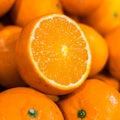 Closeup of sliced oranges Royalty Free Stock Photo