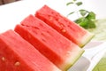 Closeup of slices watermelon