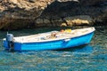 Closeup of a Motorboat used as a Fishing Boat - Liguria Italy Royalty Free Stock Photo