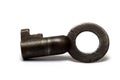 closeup small rusty vintage key white background Royalty Free Stock Photo