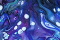 Dark, flowing abstract painting in colors of night. Royalty Free Stock Photo