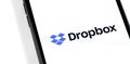 Smartphone with Dropbox logo