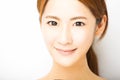 Closeup smiling young woman face Royalty Free Stock Photo